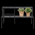 Esschert Design Iron Two Shelf Folding Stand, Black BPH102